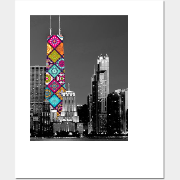 Funky Landmark - Chicago Wall Art by aleibanez